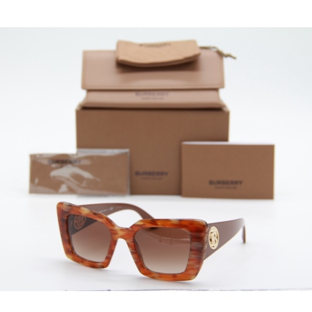 NEW BE4344 3940/13 BURBERRY SUNGLASSES B 4344 BROWN CAT EYE EYEWEAR BURBERRY